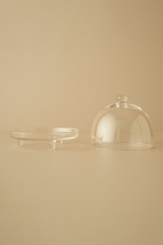 Expositor de cupcakes con campana - Transparente - 25 x 25 x 30 cm