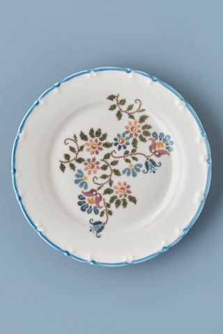 4 platos de postre de porcelana - 20 cm