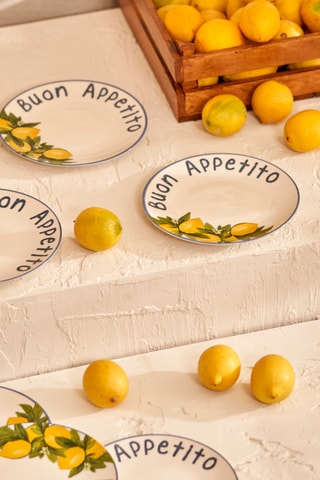 6 platos de postre de porcelana - 19 cm