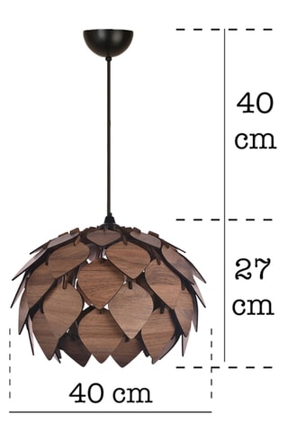 Lámpara de techo UAV - Marrón - 60 W - 40 x 67 cm