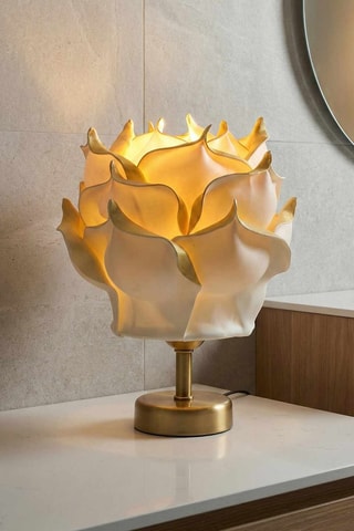 Lámpara de sobremesa - Blanco y dorado - 5 W
