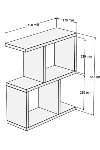 Table d'appoint Zet - 45 x 51,4 x 17 cm