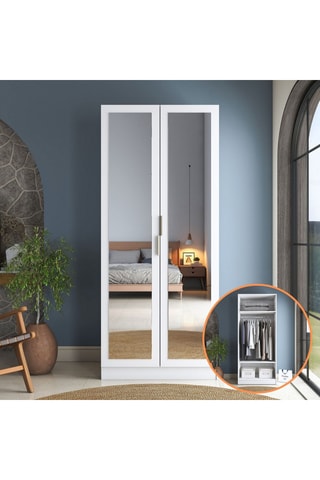 Armoire 2 portes - 90 x 210 x 58 cm