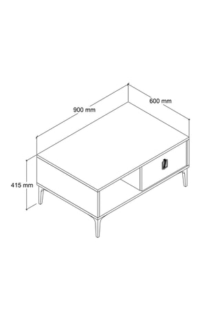 Table basse - 90 x 41,5 x 60 cm