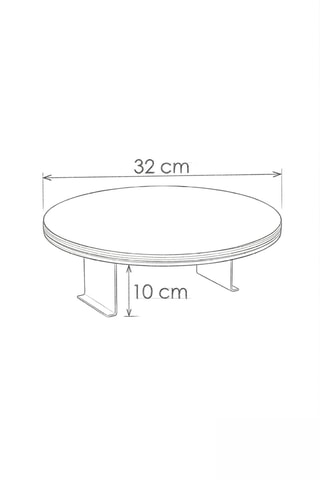 Table d'appoint - 32 x 10 x 32 cm
