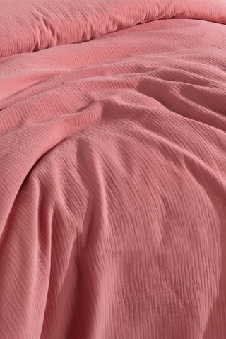 Drap-housse en gaze de coton - Saumon