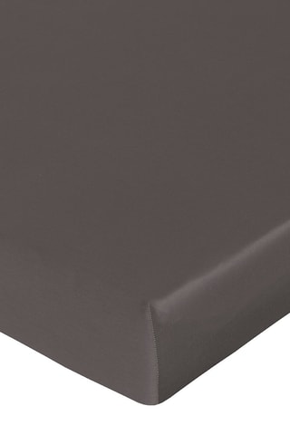 Drap-housse en coton peigné 83 fils/cm² - Anthracite
