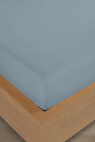 Drap-housse en flanelle de coton 160 gr/m² - Bleu