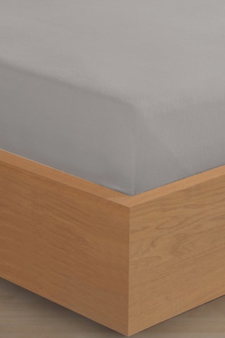 Drap-housse en flanelle de coton 160 gr/m² - Gris