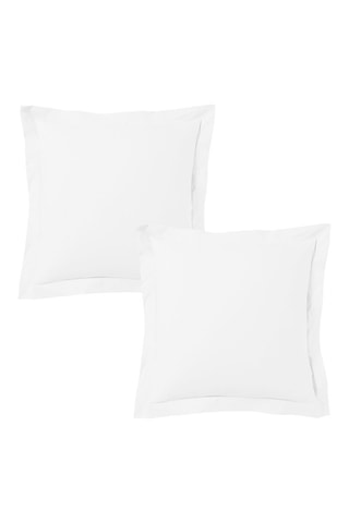 2 taies d'oreiller en satin de coton 82 fils/cm² - Blanc