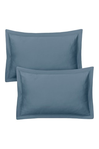 2 taies d’oreiller en satin de coton - Bleu cobalt