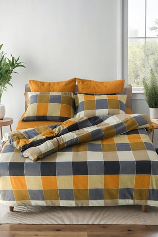 Parure de couette en flanelle de coton 160 gr/m² - Ambre