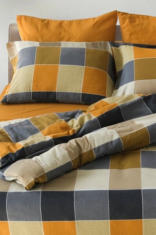 Parure de couette en flanelle de coton 160 gr/m² - Ambre