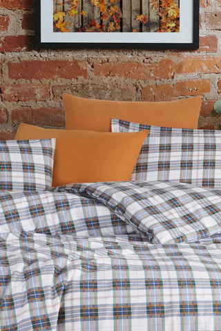 Parure de couette en flanelle de coton 160 gr/m² - Vert