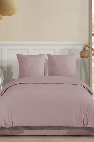 Parure de couette en flanelle de coton 160 gr/m² - Rose