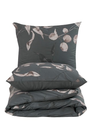 Parure de couette en coton Tivory - 57 fils/cm² - Anthracite et beige