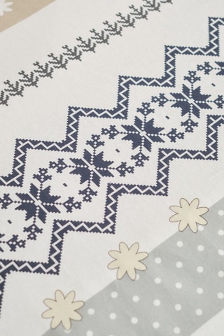 Parure de couette en flanelle de coton - Bleu marine