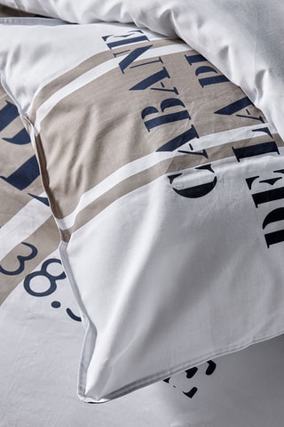 Parure de couette en coton 57 fils/cm² Bord de Mer - Blanc
