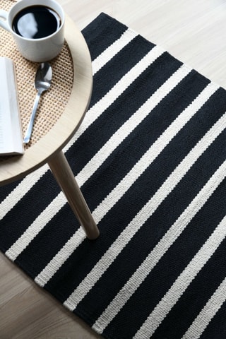 Tapis en fibres de bambou Calvi - Noir