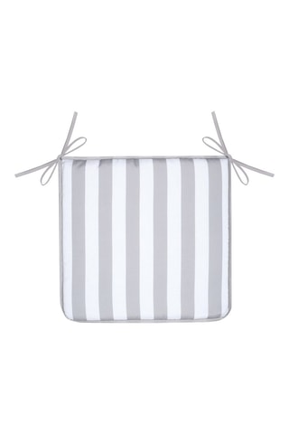 Galette de chaise Deauville - Blanc et gris - 38 x 38 cm