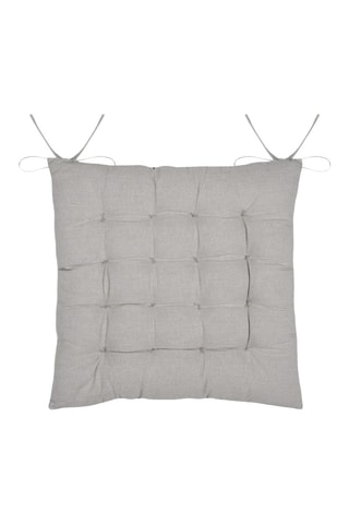 Galette de chaise en fibres de bambou Pampa - Gris clair - 38 x 38 cm