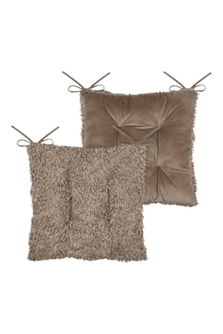 Coussin de chaise Cosylife - Taupe - 38 x 38 cm