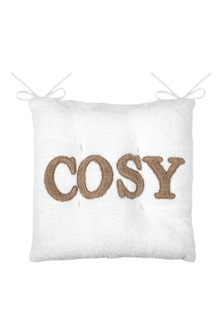 Coussin de chaise Cosylife - Écru - 38 x 38 cm