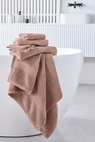 5 draps de douche Essential - Rose - 70 x 130 cm