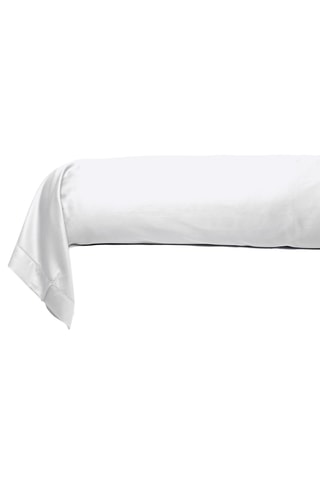 Taie de traversin en satin de coton 80 fils/cm² - Blanc