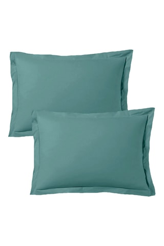 2 taies d'oreiller en satin de coton - Vert
