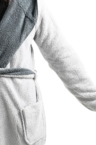 Peignoir réversible à capuche - Gris