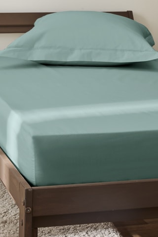 Drap-housse en coton 80 fils/cm² - Vert