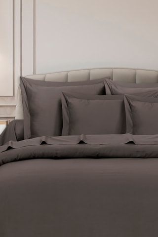 Housse de couette en satin de coton - Anthracite