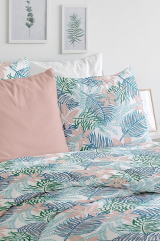 Parure de couette en coton 57 fils/cm² Amazonie - Rose