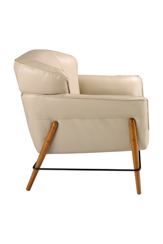 Fauteuil - Beige - En cuir