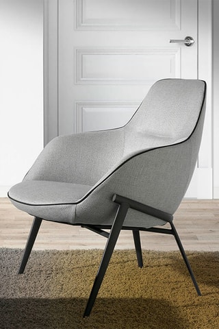 Fauteuil -  Gris et noir - Tissu