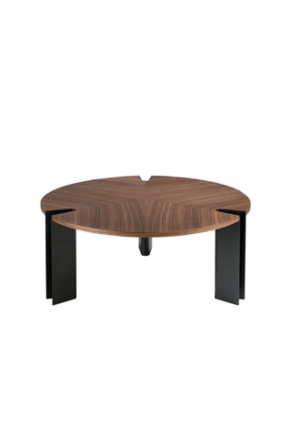 Table basse en noyer - 90 x 36 x 90 cm