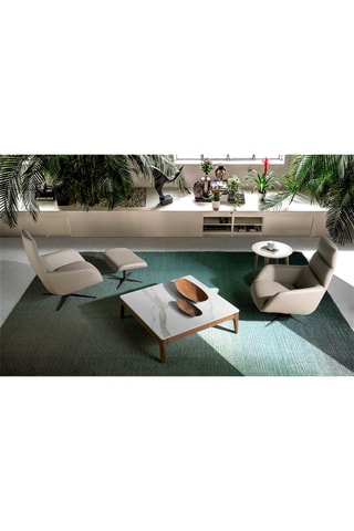 Table basse en noyer - 100 x 30 x 100 cm