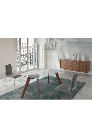 Mesa para refeição Natural e transparente