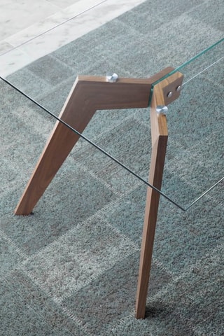 Mesa para refeição Natural e transparente