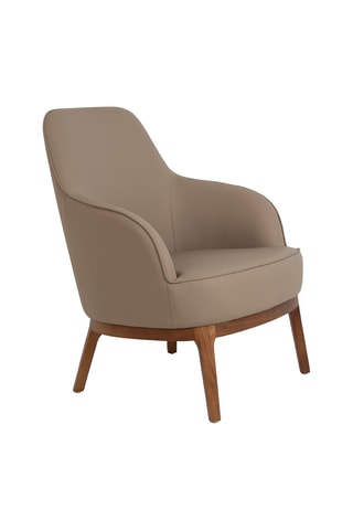 Fauteuil - Taupe - En cuir