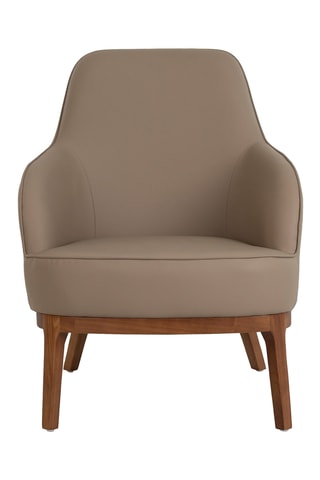 Fauteuil - Taupe - En cuir