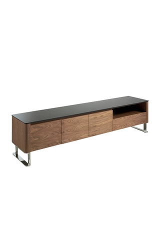 Meuble TV 3 portes en noyer - 200 x 48 x 45 cm