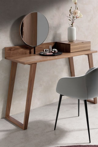Coiffeuse avec miroir pivotant 1 tiroir - 120 x 45 x 126 cm