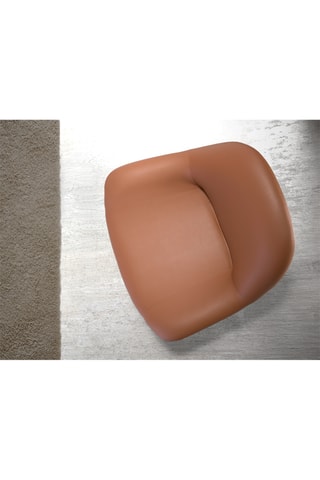 Fauteuil - Marron - Effet cuir