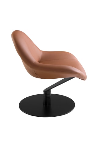 Fauteuil - Marron - Effet cuir