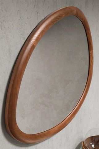 Miroir en bois - 95 x 75 x 3 cm - Naturel