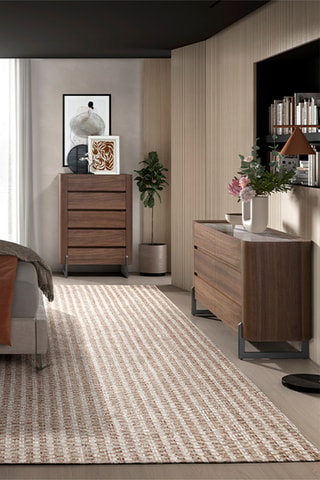 Commode 6 tiroirs - Bois - 104 x 45 x 145 cm