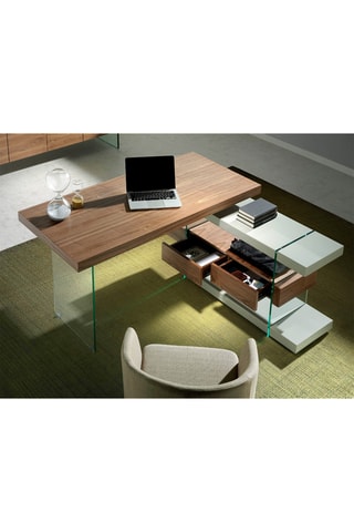 Bureau 2 tiroirs - 140 x 127 x 75 cm