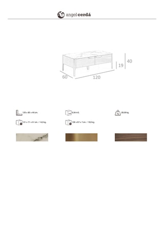 Table basse - 120 x 40 x 60 cm